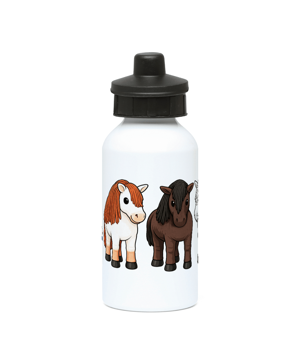 Cute Pony Aluminium Water Bottle – BPA-Free